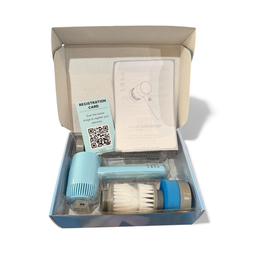 Tēko Cordless Palm Scrubber (AQUA BLUE) - NEW